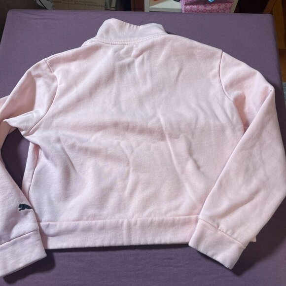 Puma Pathfinder 1/2 Zip pullover sweatshirt in light pink - size medium - Picture 10 of 12